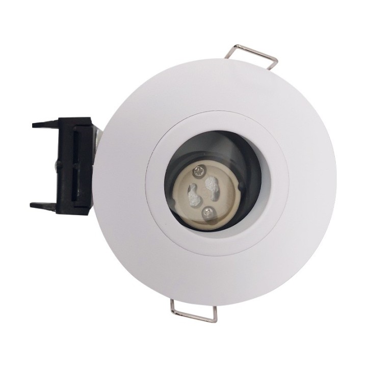 Krisane - Support spot orientable - Ø86 x H140 mm - Blanc - Encastrable - Anti-éblouissement - Réf : KRI20051