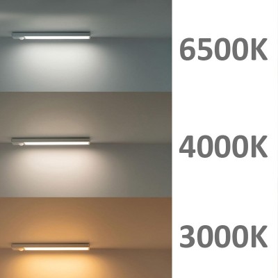 Krisane - Réglette LED à détection CCT (3 températures de couleur) aimantée -rechargeable - USB - réf : KRI20334