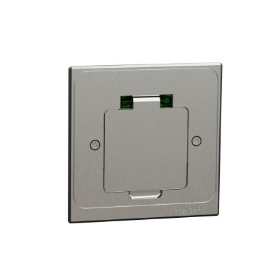 Schneider - Unica System+ - Prise de sol XS - IK08 - IP44 - 2P+T - carrée métal - Réf : INS52102