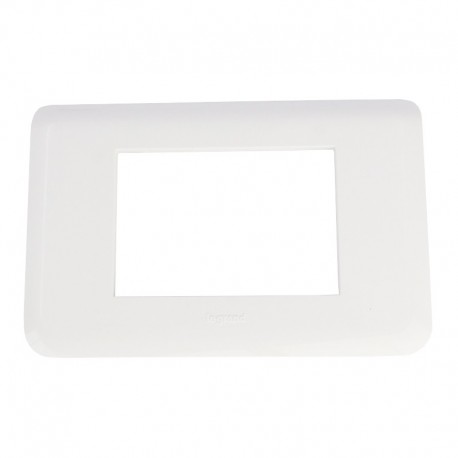 Legrand Plaque pour 3 modules blanc Mosaic 078803