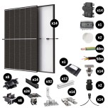 Kit Photovoltaïque 5950W - Toiture en tuile - Pose portrait - Micro onduleur IQ8AC - Réf : PV445950M-T-PO-EN