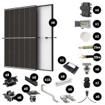 Kit Photovoltaïque 2550W - Toiture en tuile plate - Pose portrait - Micro onduleur IQ8AC - Réf : PV442550M-TP-PO-EN