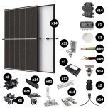 Kit Photovoltaïque 5950W - Toiture en tuile - Pose paysage - Micro onduleur IQ8AC - Réf : PV445950M-T-PA-EN