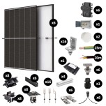 Kit Photovoltaïque 2550W - Toiture en fibrociment - Pose paysage - Micro onduleur IQ8AC - Réf : PV442550M-F-PA-EN