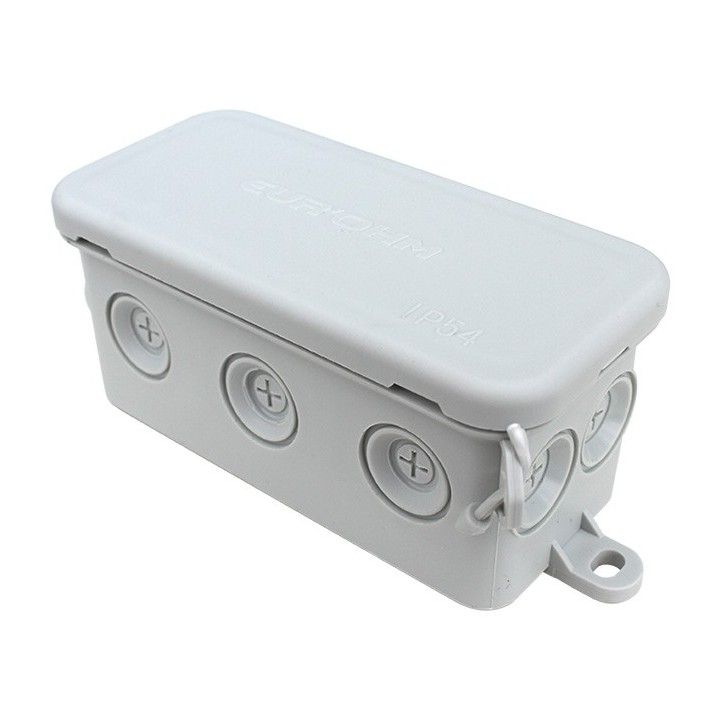 Eur'ohm - Boite de dérivation étanche - IP55 - Couvercle enclipsable - 80x40x40 mm - Réf : 50030