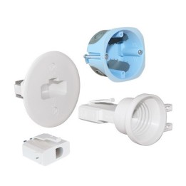 Eur'Ohm - Kit applique DCL + fiche/douille E27 - AIR'metic - Ø54 mm - Réf : 53078