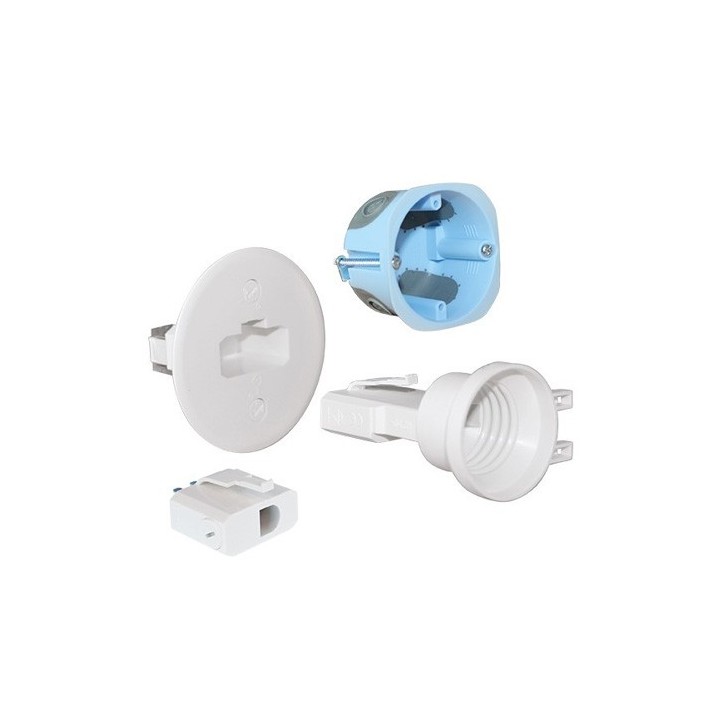 Eur'Ohm - Kit applique DCL + fiche/douille E27 - AIR'metic - Ø54 mm - Réf : 53078