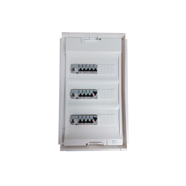 Legrand - Tableau électrique équipé et précâblé encastré - pour logement T4 - Réf : LEGTEP09AUTOE-Précablé