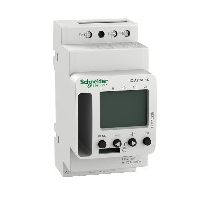 Schneider - Acti9 IC Astro - interrupteur crépusculaire programmable - 1 canaux - smart - Réf : CCT15225