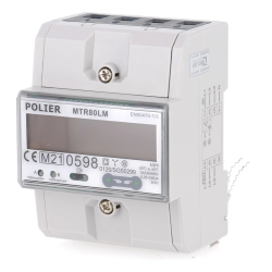 POLIER - Compteur d'énergie tétrapolaire 80A - Certifié MID Modbus - Réf : MTR80LM