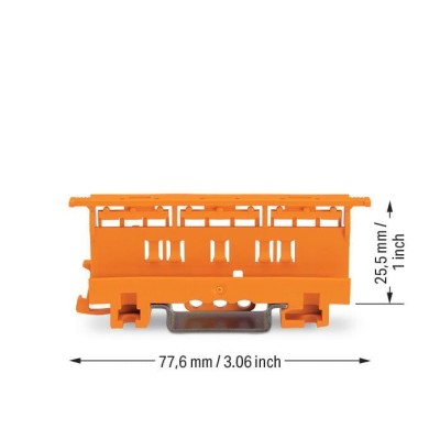 Wago - Adaptateur de fixation - Série 221- 4mm² - montage sur rail 35/montage par vis - Réf : 221-500