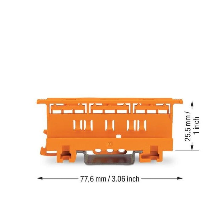 Wago - Adaptateur de fixation - Série 221- 4mm² - montage sur rail 35/montage par vis - Réf : 221-500