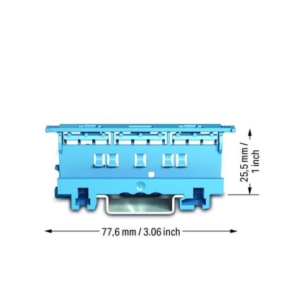 Wago - Lot de 10 adaptateurs de fixation - Série 221- 4mm² - montage sur rail 35/montage par vis - Réf : 221-500/000-006