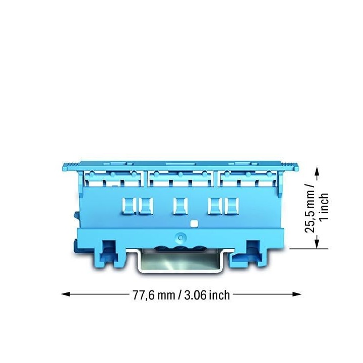 Wago - Lot de 10 adaptateurs de fixation - Série 221- 4mm² - montage sur rail 35/montage par vis - Réf : 221-500/000-006