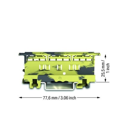 Wago - Lot de 10 adaptateurs de fixation - Série 221- 4mm² - montage sur rail 35/montage par vis - Réf : 221-500/000-053