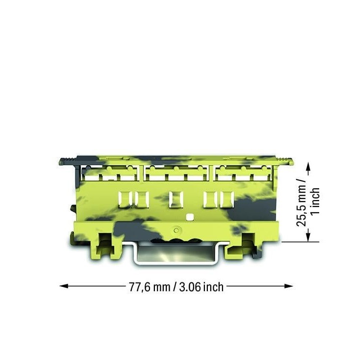 Wago - Lot de 10 adaptateurs de fixation - Série 221- 4mm² - montage sur rail 35/montage par vis - Réf : 221-500/000-053
