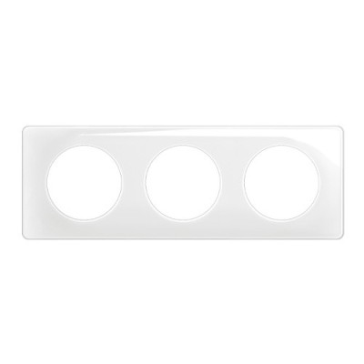 Legrand Céliane - Plaque de finition Blanc émaillé 3 postes - Réf : CP0003