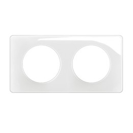 Legrand Céliane- Plaque de finition Blanc emaillé 2 postes - Réf : CP0002