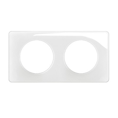 Legrand Céliane- Plaque de finition Blanc emaillé 2 postes - Réf : CP0002