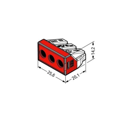 Wago - Boîte de 50 bornes pour boîtes de dérivation - 3 conducteurs - Réf : 773-173(50)