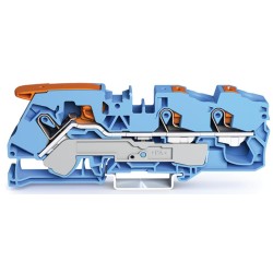 Wago - TOPJOB®S - Borne de passage à levier - 3 fils - 16mm² - bleu - Réf : 2116-5304