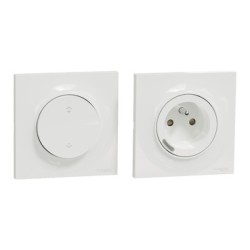 Schneider - Wiser Odace - Kit commande sans fils et prise connectée zigbee 3.0 - Réf : S520559K