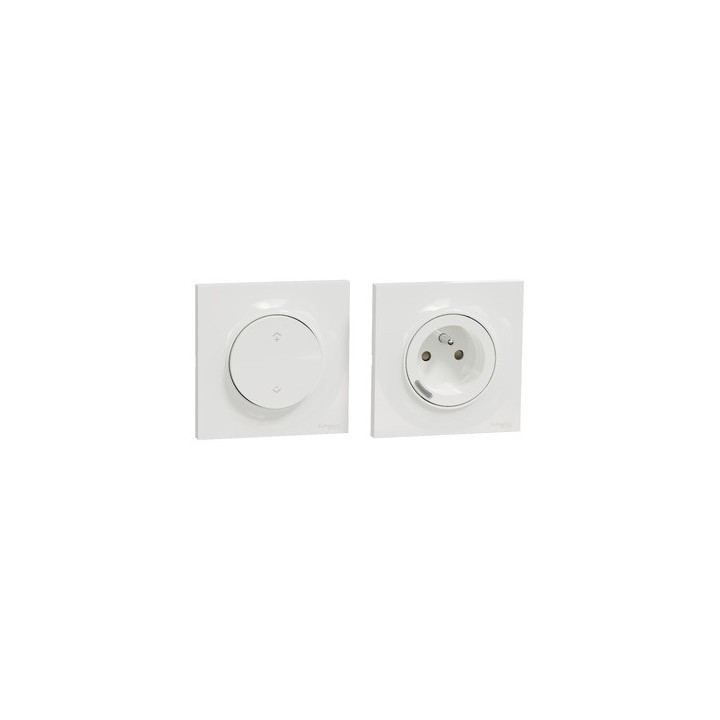 Schneider - Wiser Odace - Kit commande sans fils et prise connectée zigbee 3.0 - Réf : S520559K