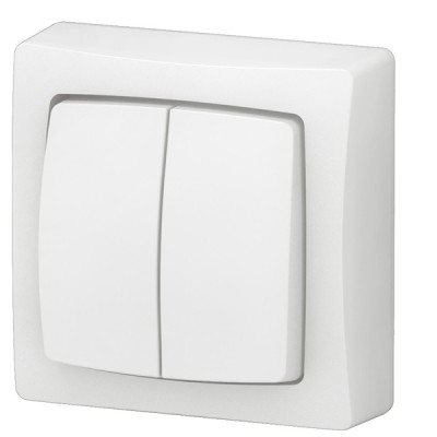 Legrand - Transformeur double 5 en 1 : interr, va-et-vient, poussoir double - En Saillie complet blanc - bornes - Réf : 086020L