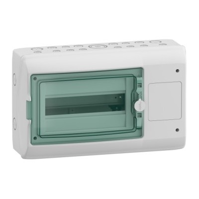 Schneider Mureva - Coffret polyvalent 448x280mm - 1 rangée 12 Modules - 1 Ouverture 90x100mm - Réf : 13970M
