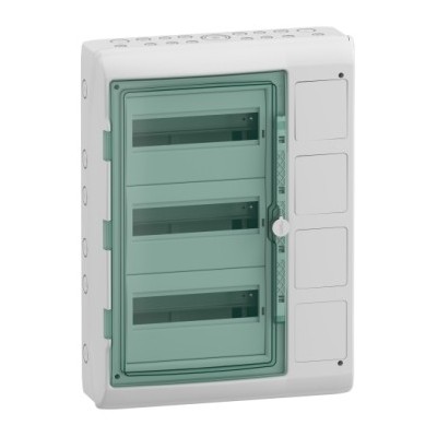 Schneider Mureva - Coffret polyvalent 448x610mm - 3 rangées 12 Modules - 4 Ouverture 90x100mm - Réf : 13972M