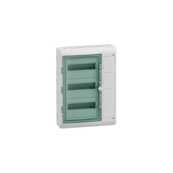 Schneider Mureva - Coffret polyvalent 448x610mm - 3 rangées 12 Modules - 4 Ouverture 90x100mm - Réf : 13972M