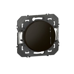 Legrand Dooxie - Poussoir simple avec voyant lumineux dooxie 6A 250V~ finition noir mat - Réf : 600216