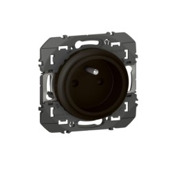 Legrand - Prise de courant easyréno 2P+T faible profondeur dooxie 16A finition noir mat - Réf : 600528