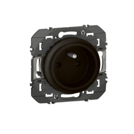 Legrand - Prise de courant easyréno 2P+T faible profondeur dooxie 16A finition noir mat - Réf : 600528