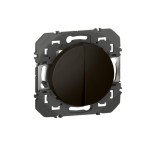 Legrand - Poussoir double dooxie 6A 250V~ finition noir mat - Réf : 600208
