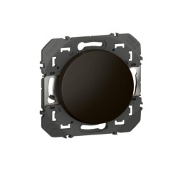 Legrand - Poussoir simple dooxie 6A 250V~ finition noir mat - Réf : 600204