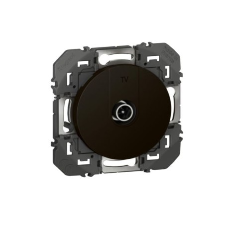 Legrand - Prise TV simple étoile blindée dooxie finition noir mat - Réf : 600551