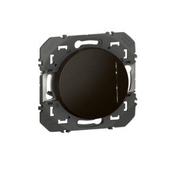 Legrand - Interrupteur ou va-et-vient Dooxie avec voyant lumineux bleu - 10AX 250V~ finition noir mat - Réf : 600211