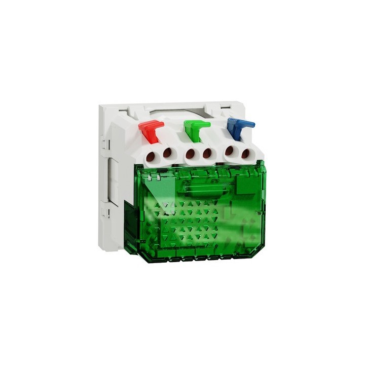 Schneider Unica - Prise 2P+T affl FR + USB C 10,5W - 90° - rap - 2 mod - Blanc - méca seul - Réf : NU301518