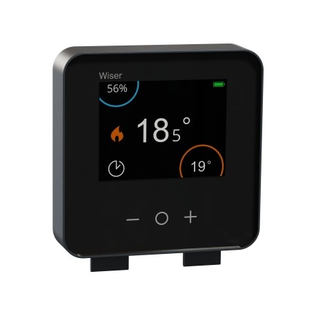 Schneider - Wiser - Thermostat d'ambiance connecté liaison zigbee 2,4GHz - anthracite - Réf : CCTFR6401