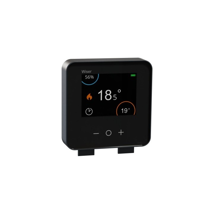 Schneider - Wiser - Thermostat d'ambiance connecté liaison zigbee 2,4GHz - anthracite - Réf : CCTFR6401