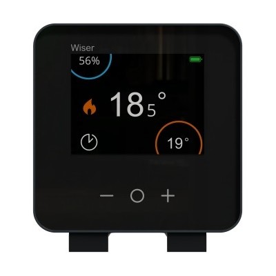 Schneider - Wiser - Thermostat d'ambiance connecté liaison zigbee 2,4GHz - anthracite - Réf : CCTFR6401