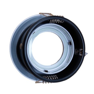 Krisane - Support spot fixe - Ø85 x H45 mm - Blanc - Encastrable - Anti-éblouissement - Réf : KRI20018