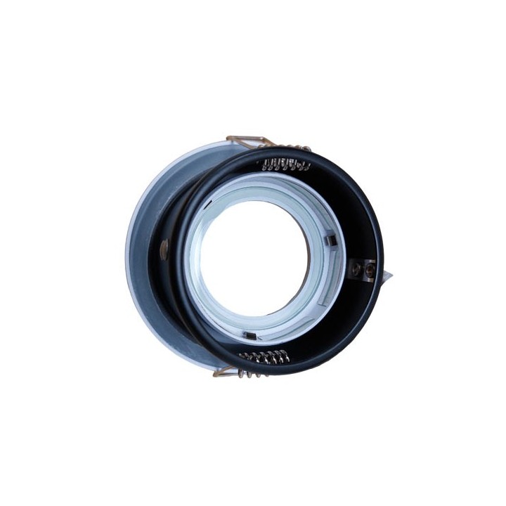 Krisane - Support spot fixe - Ø85 x H45 mm - Blanc - Encastrable - Anti-éblouissement - Réf : KRI20018