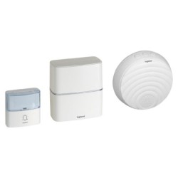 Legrand - Kit carillon radio sans fils Sérénité double à piles - blanc- Réf : 094272