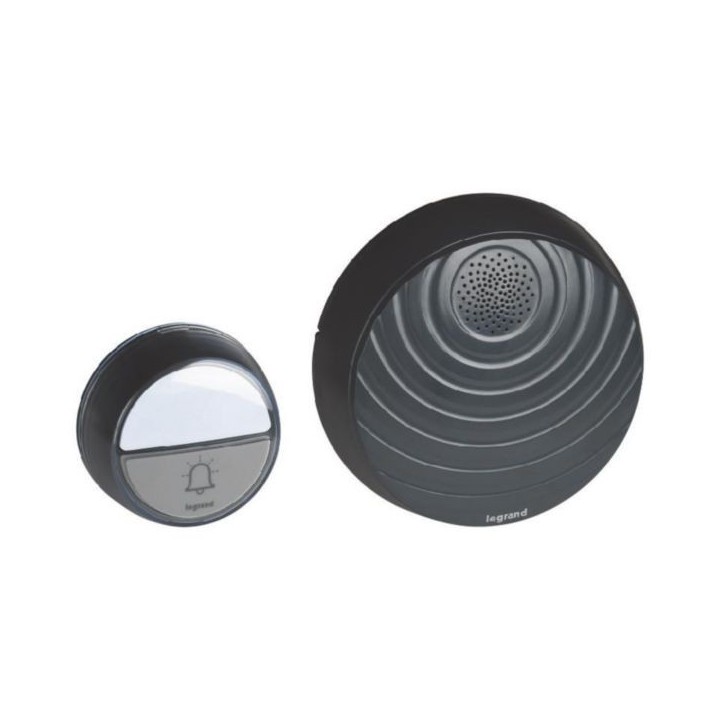 Legrand - Kit carillon radio sans fil Confort à piles - anthracite - Réf : 094253