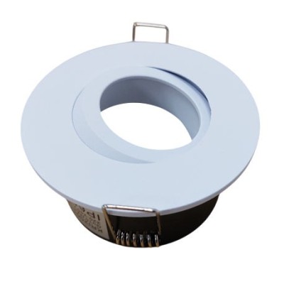 Krisane - Support spot orientable - Ø85 x H44 mm - Blanc - Encastrable - Anti-éblouissement - Réf : KRI20017