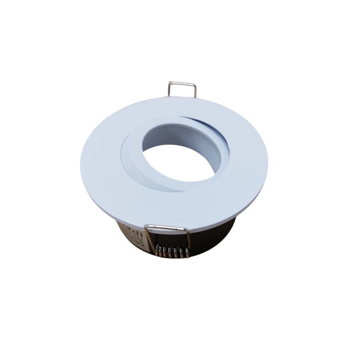 Krisane - Support spot orientable - Ø85 x H44 mm - Blanc - Encastrable - Anti-éblouissement - Réf : KRI20017