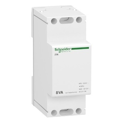 Schneider - Acti9 iTR - transformateur de sonnerie et ronfleur - 8VA - 230Vca/8-12Vca - Réf : A9A15216