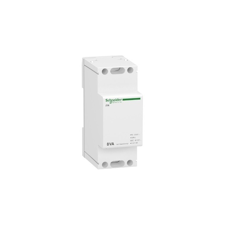 Schneider - Acti9 iTR - transformateur de sonnerie et ronfleur - 8VA - 230Vca/8-12Vca - Réf : A9A15216